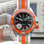 TS Factory Swiss Clone Omega Seamaster 600m Orange Ceramic Bezel NATO Strap Watch 